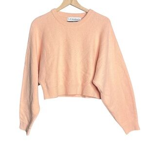 L.F. Markey Verne Knit Pink Jumper Sweater Cropped Pale Pink Size 2
